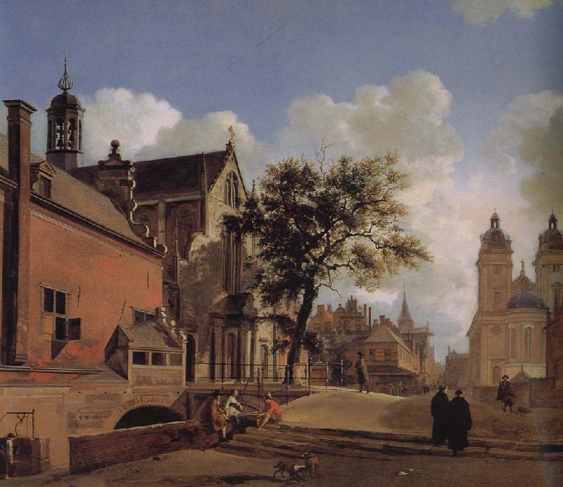 Jan van der Heyden Church of Jesus landscape oil painting image